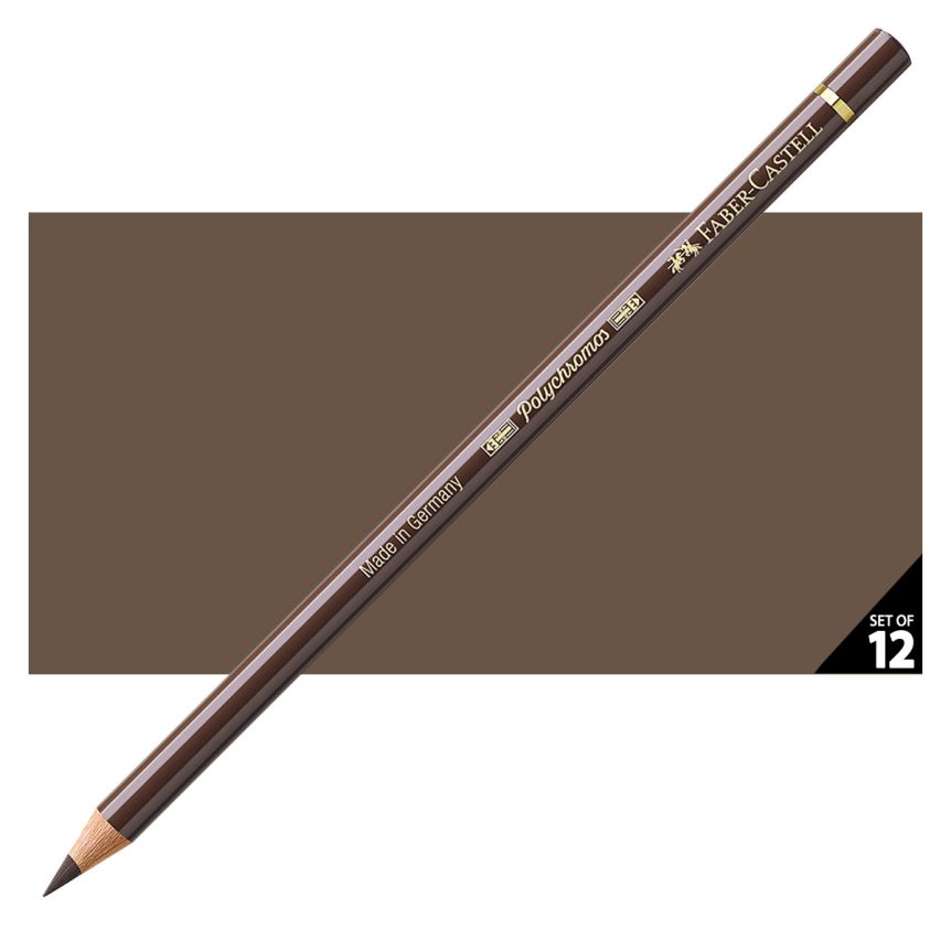 Faber-Castell Polychromos Pencil, No. 280 - Burnt Umber (Box of 12)