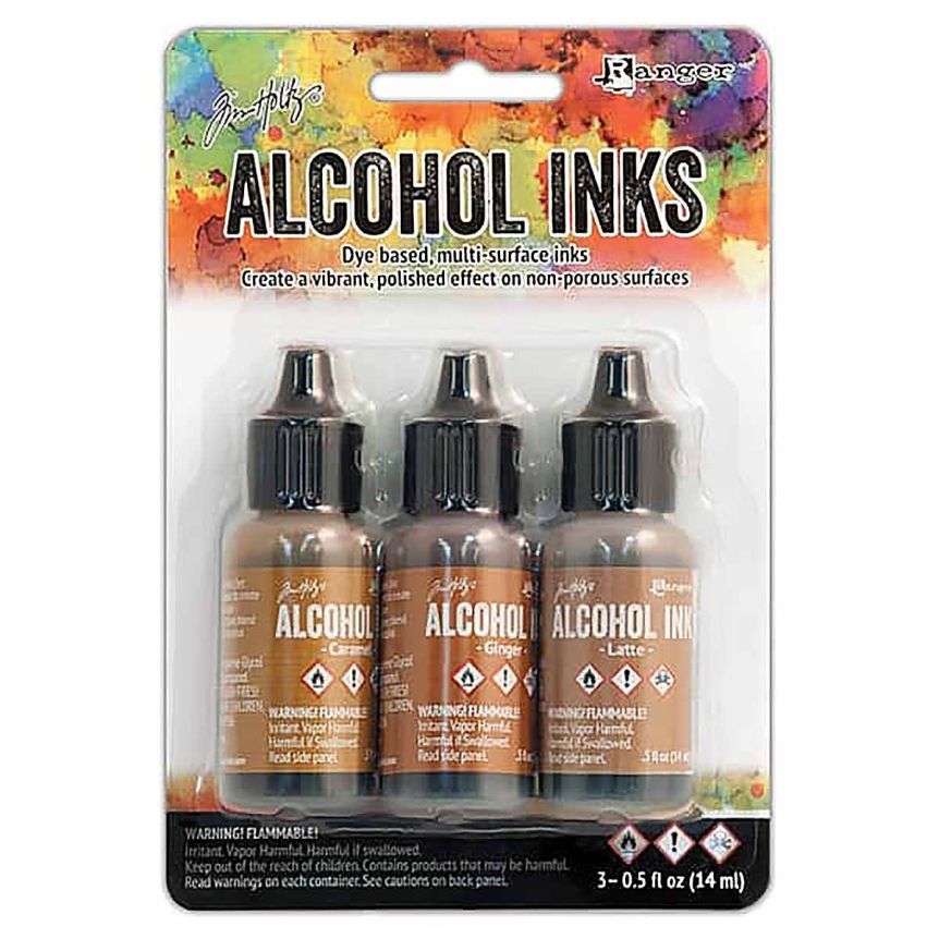 Ranger Tim Holtz Alcohol Ink 1/2 oz Cabin Cupboard Color Kit (Pack of 3)