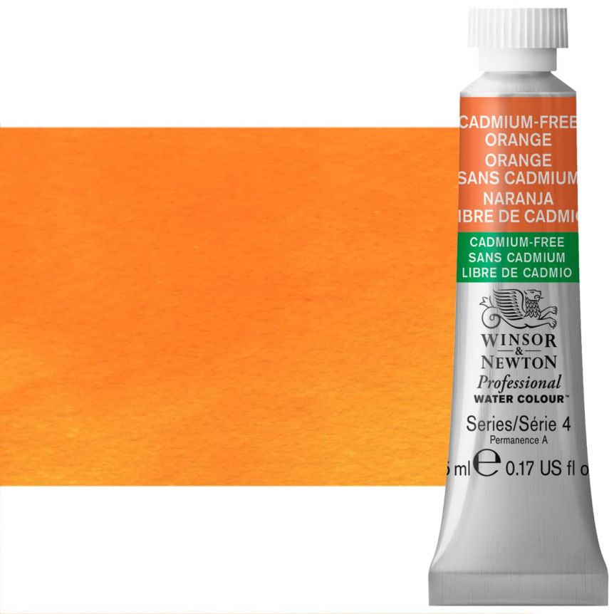 Winsor & Newton Professional Watercolor - Cadmium-Free Orange, 5ml Tube