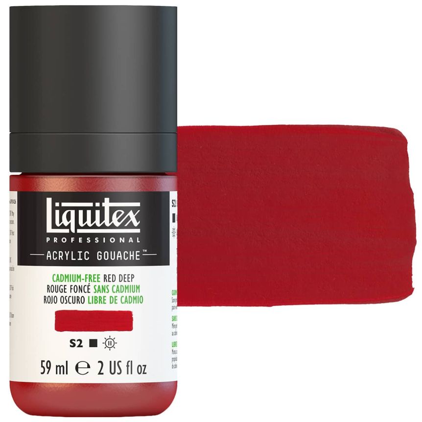 Liquitex Professional Acrylic Gouache - Cadmium-Free Red Deep, 2oz Bottle