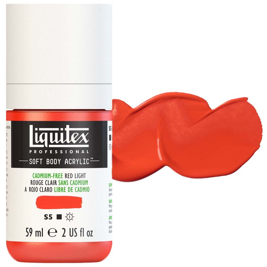 Liquitex Professional Soft Body Acrylic - Cadmium-Free Red Light, 2oz Bottle
