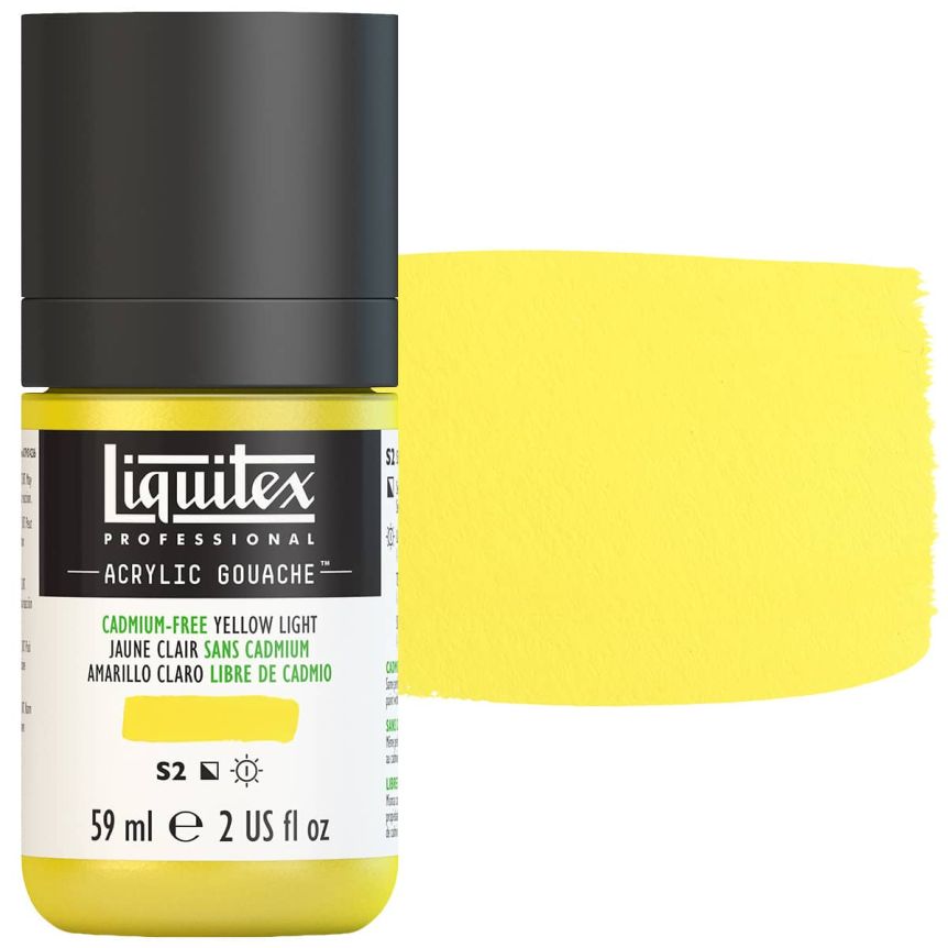 Liquitex Professional Acrylic Gouache - Cadmium-Free Yellow Light, 2oz Bottle