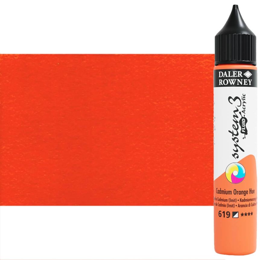 System 3 Acrylic Ink 29.5ml Cadmium Orange Hue
