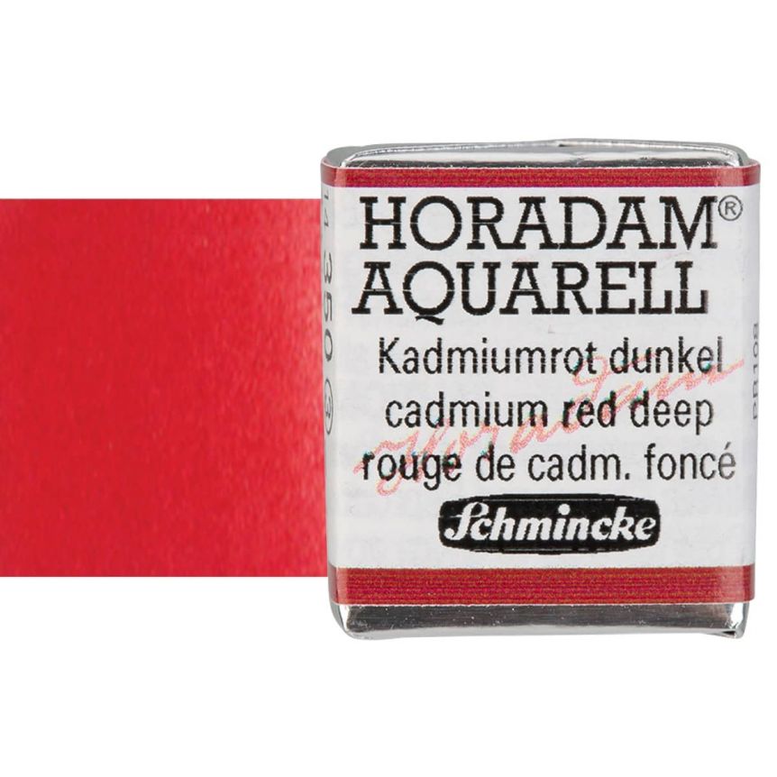 Schmincke Horadam Half-Pan Watercolor Cadmium Red Deep
