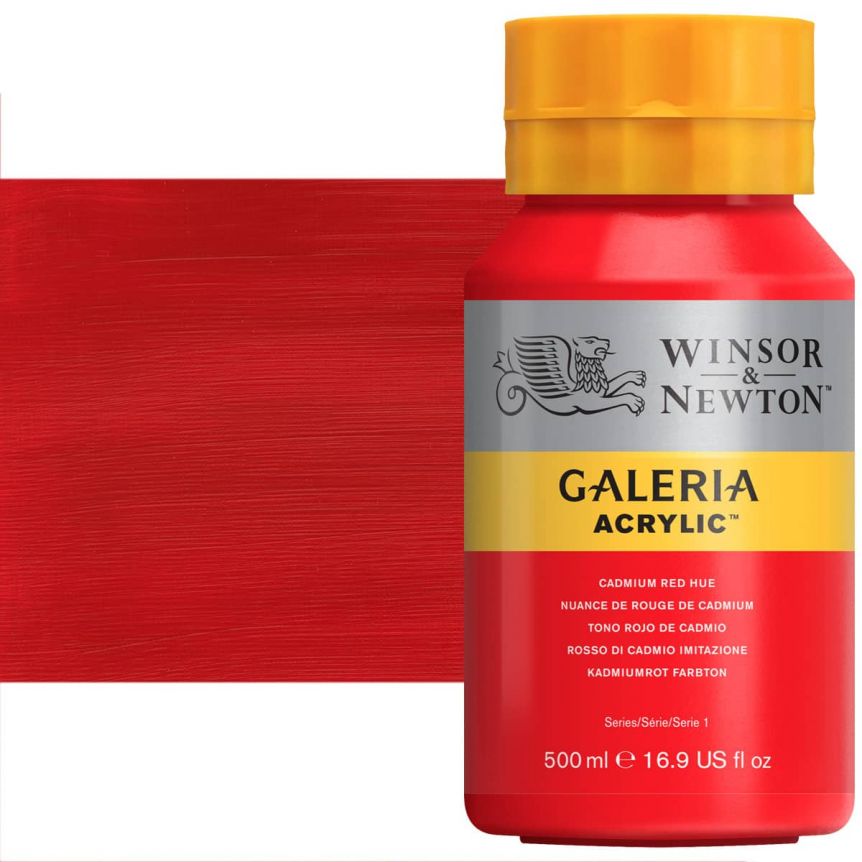 Winsor & Newton Galeria Flow Acrylic - Cadmium Red Hue, 500ml