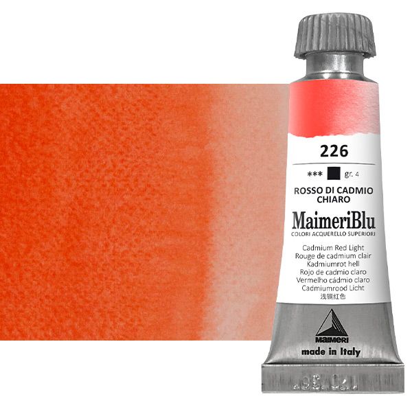 Maimeri-Blu Superior Watercolor - Cadmium Red Light, 12ml