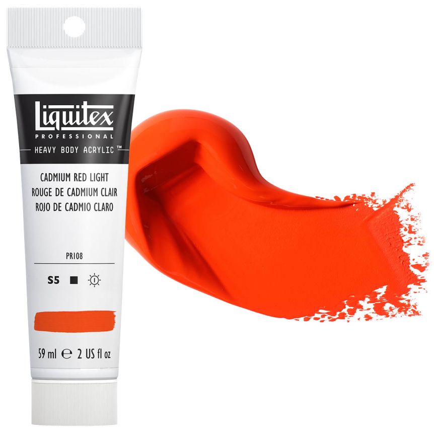 Liquitex Heavy Body Acrylic - Cadmium Red Light, 2oz Tube