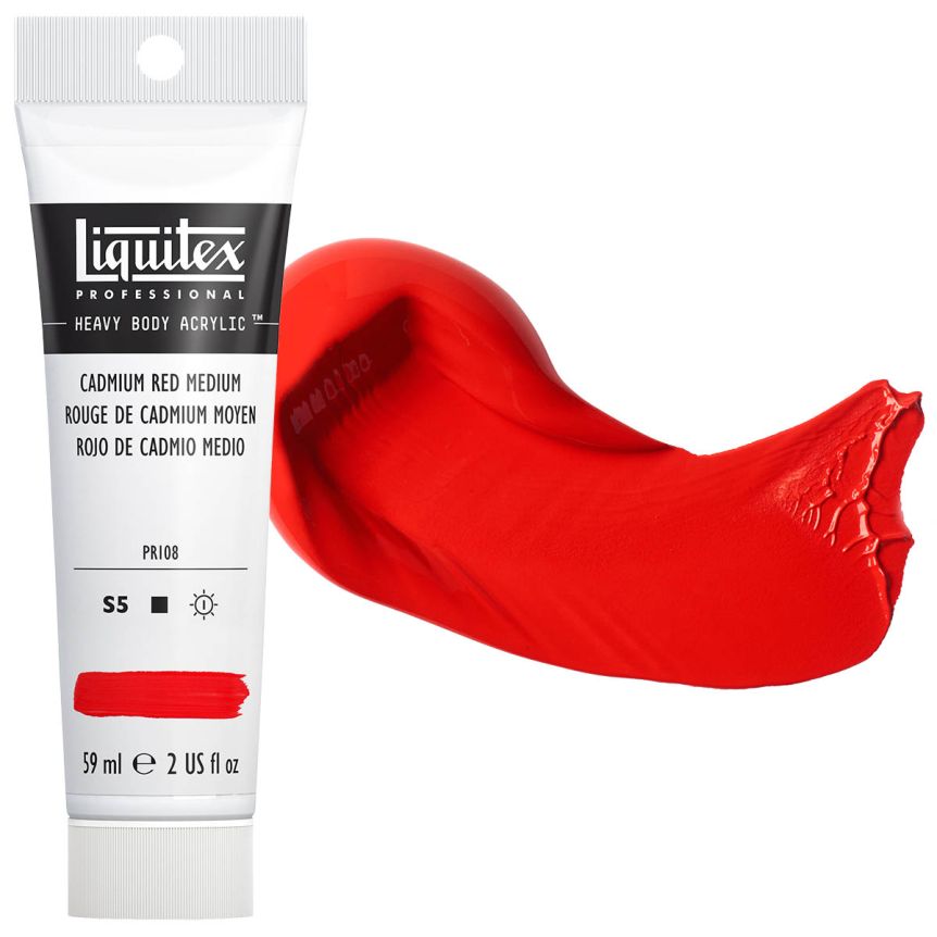 Liquitex Heavy Body Acrylic - Cadmium Red Medium, 2oz Tube