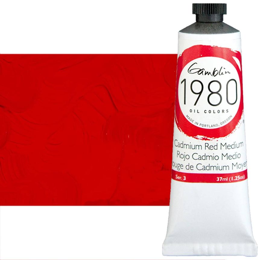 Gamblin 1980 Oil Colors - Cadmium Red Medium, 37ml Tube