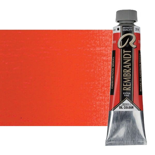 Rembrandt Extra-Fine Artists' Oil - Cadmium Red Medium, 40ml Tube