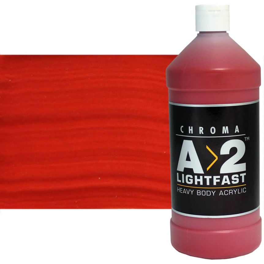 Chroma A>2 Acrylic - Cadmium Red Medium Hue, 1L Bottle