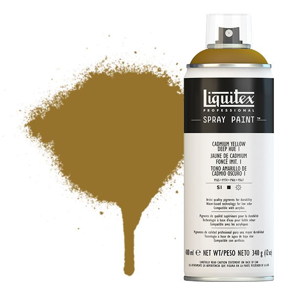 Liquitex Professional Spray Paint 400ml Can - Cadmium Yellow Deep Hue 1