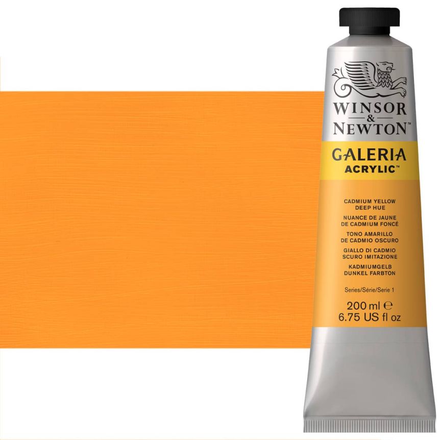 Winsor & Newton Galeria Flow Acrylic - Cadmium Yellow Deep Hue, 200ml
