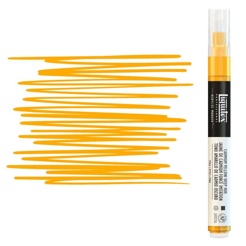 Liquitex Professional Paint Marker Fine (2mm) - Cadmium Yellow Deep Hue