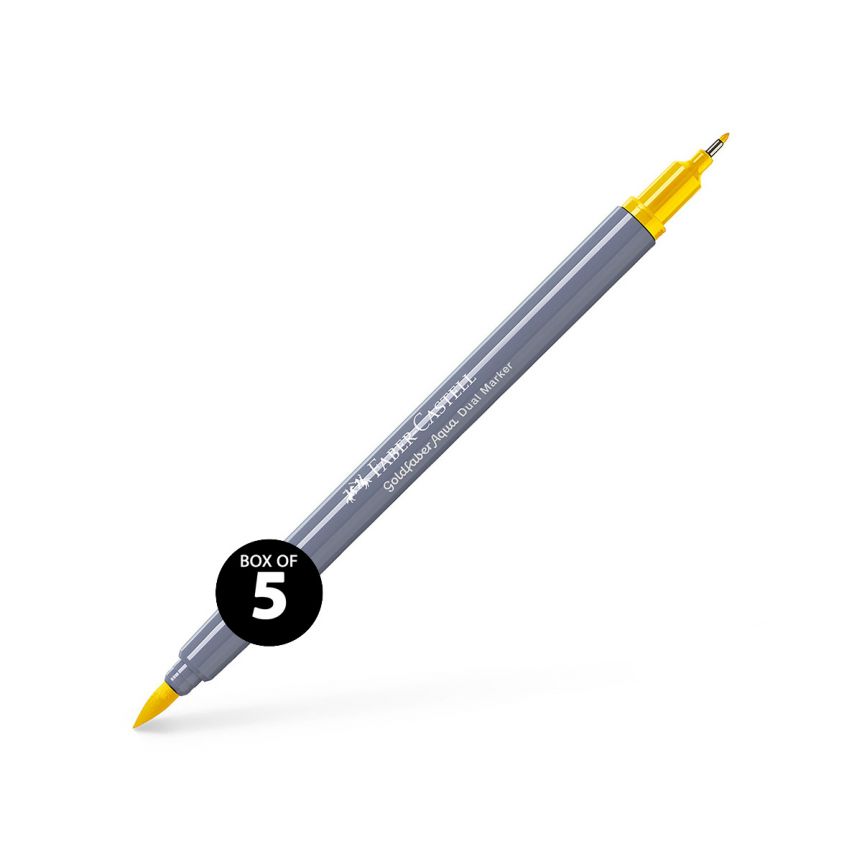 Goldfaber Dual Aqua Marker, Cadmium Yellow - Box of 5