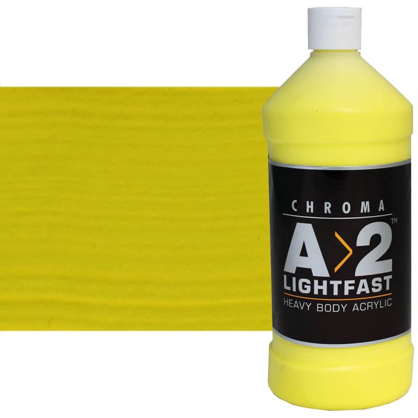 Chroma A>2 Acrylic - Cadmium Yellow Light Hue, 1L Bottle