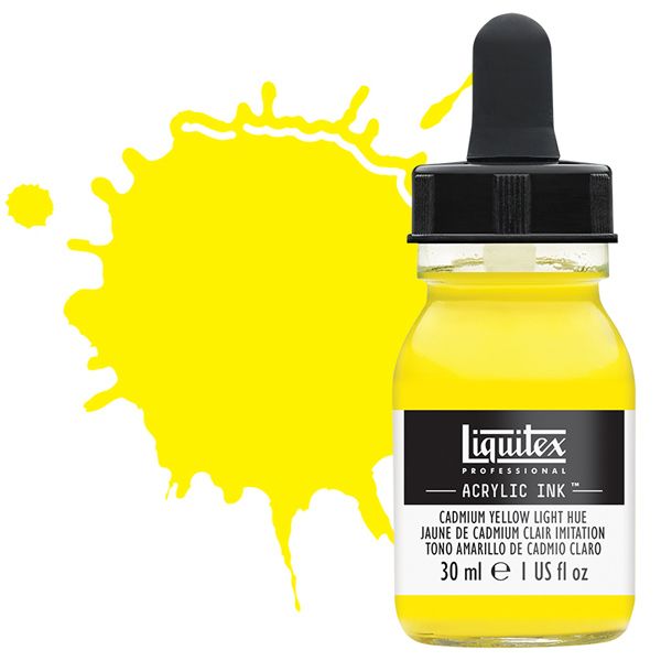 Liquitex Professional Acrylic Ink 30ml Bottle - Cadmium Yellow Light Hue