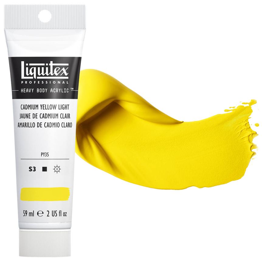 Liquitex Heavy Body Acrylic - Cadmium Yellow Light, 2oz Tube