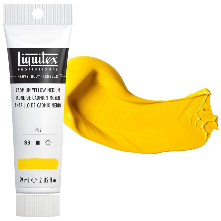 Liquitex Heavy Body Acrylic - Cadmium Yellow Medium, 2oz Tube