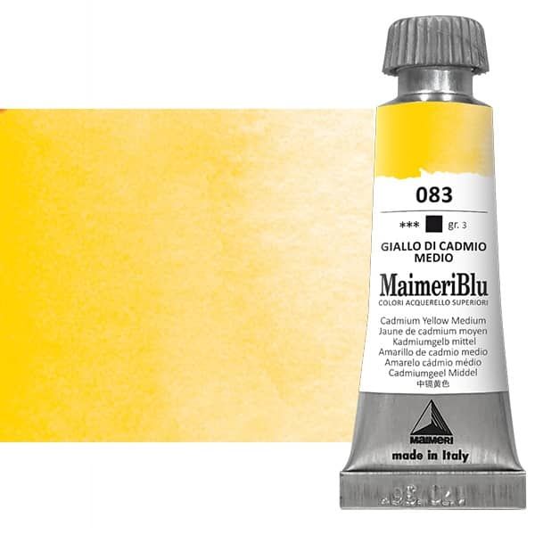 Maimeri-Blu Superior Watercolor - Cadmium Yellow Medium, 12ml