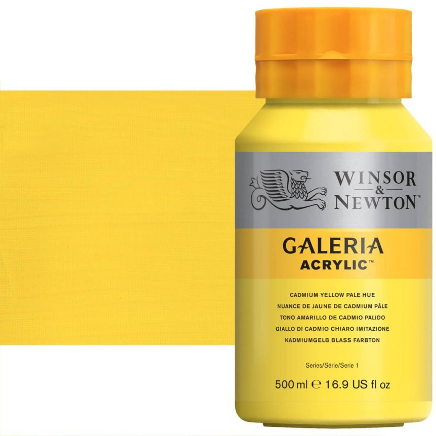 Winsor & Newton Galeria Flow Acrylic - Cadmium Yellow Pale Hue, 500ml