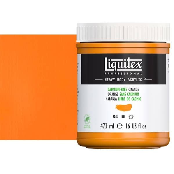 Liquitex Professional Heavy Body 16oz Cadmium Free Orange 