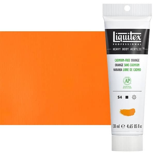 Liquitex Heavy Body Acrylic Tube Cadmium-Free Orange 4.65 oz