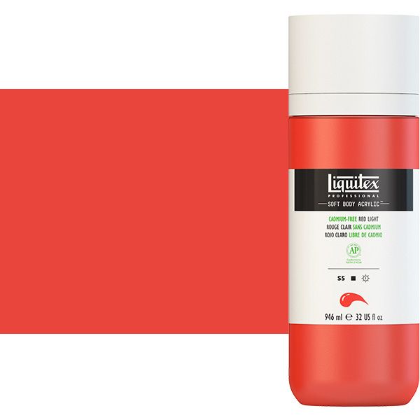 Liquitex Professional Soft Body Acrylic 32oz Cadmium-Free Red Light