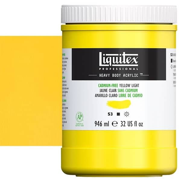 Liquitex Professional Heavy Body 32oz Cadmium Free Yellow Light