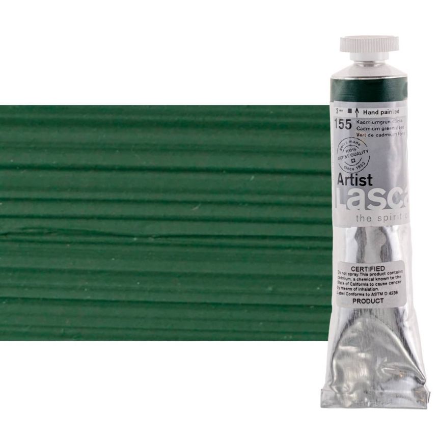 Lascaux Thick Bodied Artist Acrylics Cadmium Green Deep 45 ml