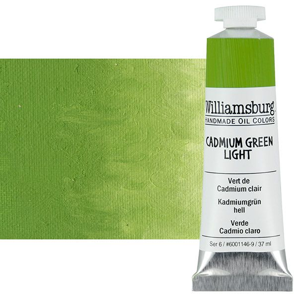 Williamsburg Handmade Oil Paint - Cadmium Green Light, 37ml Tube