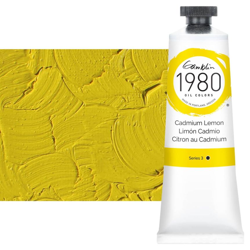 Gamblin 1980 Oil Colors - Cadmium Lemon, 37ml Tube