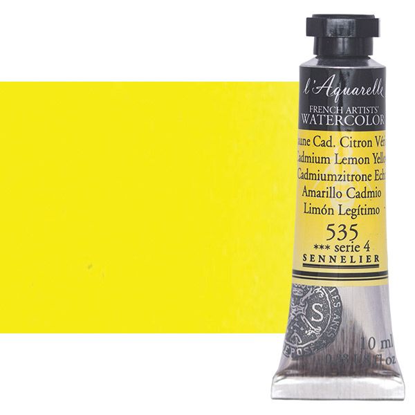 Sennelier l'Aquarelle Artists Watercolor - Cadmium Lemon Yellow, 10ml Tube