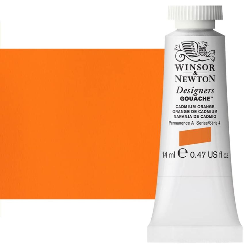Winsor & Newton Designers Gouache 14ml Tube - Cadmium Orange