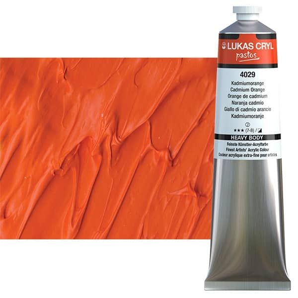 Cadmium Orange 200ml LUKAS CRYL Pastos Acrylics 