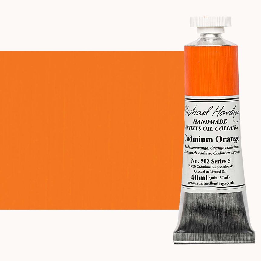 Michael Harding Oil Color - Cadmium Orange, 40ml Tube