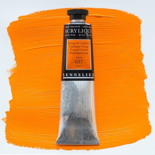 Sennelier Extra Fine Artist Acrylics Cadmium Orange 60 ml