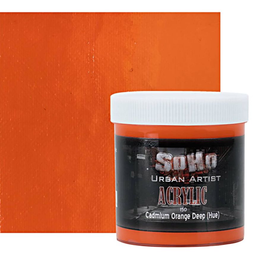 SoHo Urban Artists Heavy Body Acrylic Cadmium Orange Deep Hue 500ml