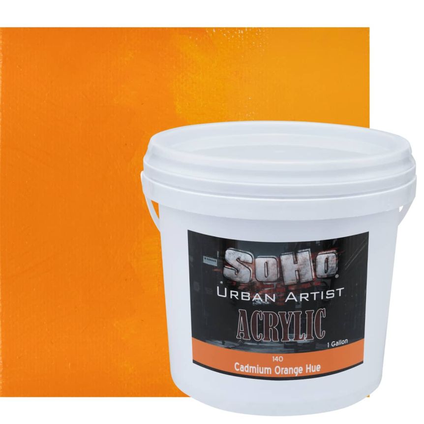 SoHo Urban Artists Heavy Body Acrylic - Cadmium Orange Hue, 1 Gallon