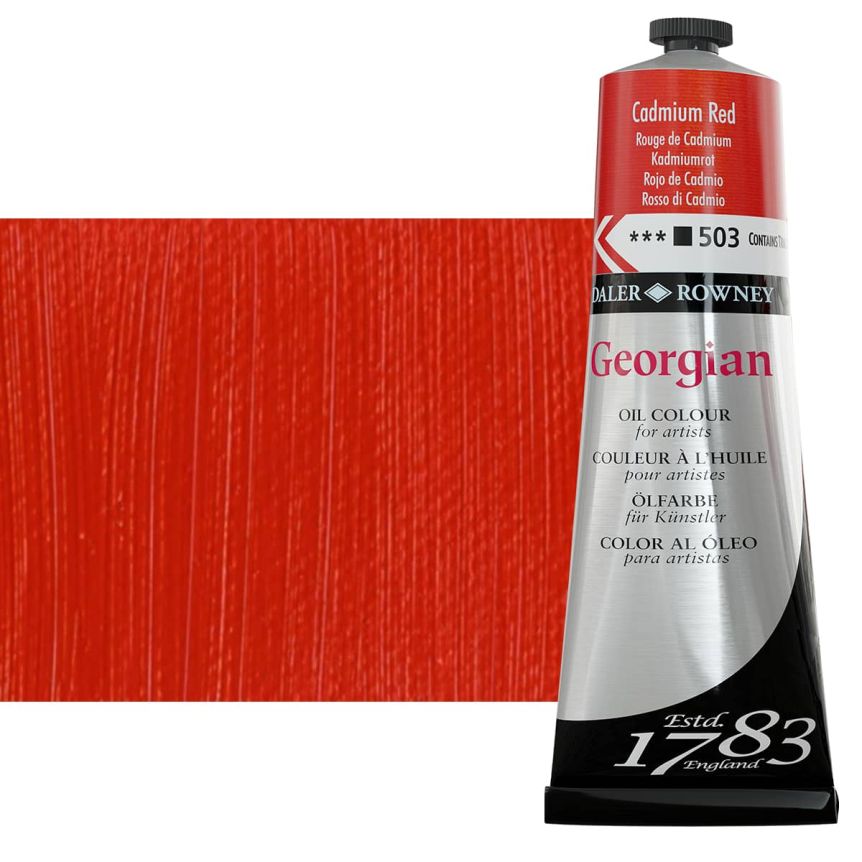 Daler-Rowney Georgian Oil Color 225ml Tube - Cadmium Red