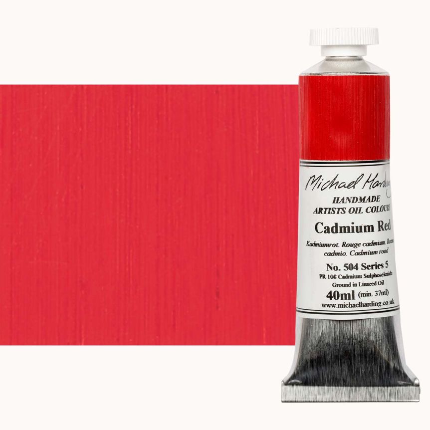Michael Harding Oil Color - Cadmium Red, 40ml Tube