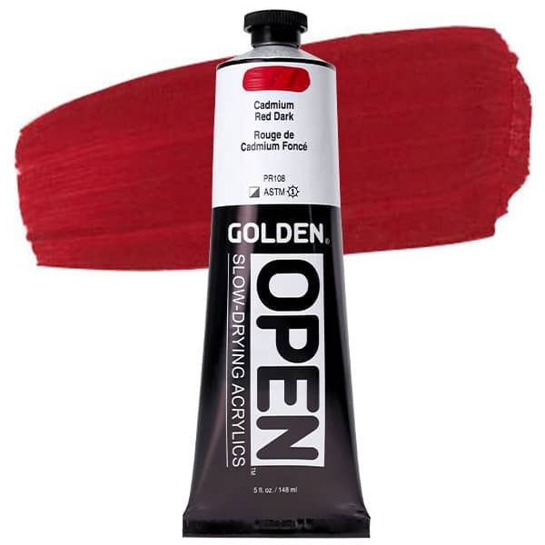 Golden OPEN Acrylic 5 oz Cadmium Red Dark
