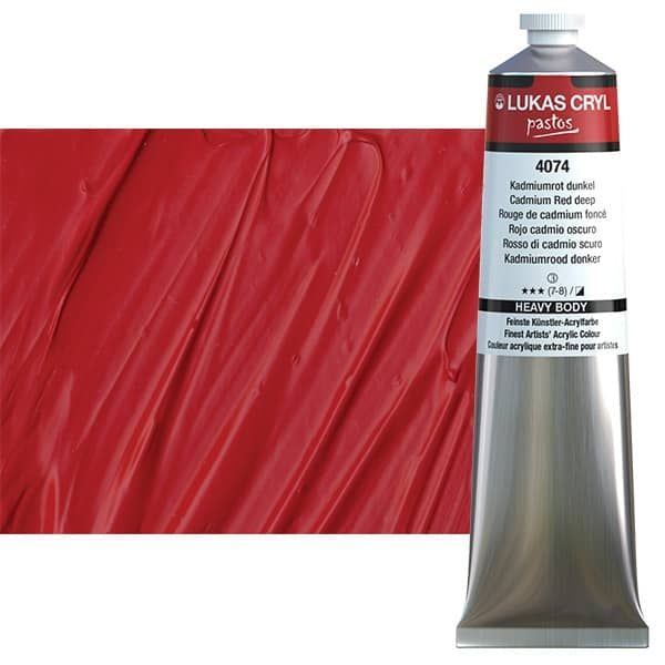 Cadmium Red Deep 200ml LUKAS CRYL Pastos Acrylics