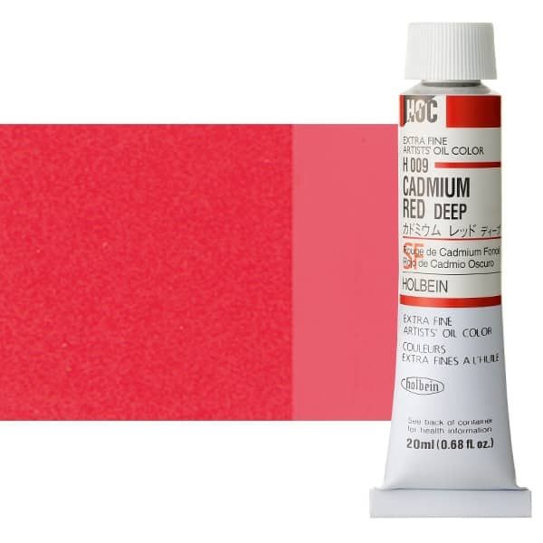 Holbein Extra-Fine Artists' Oil Color 20 ml Tube - Cadmium Red Deep
