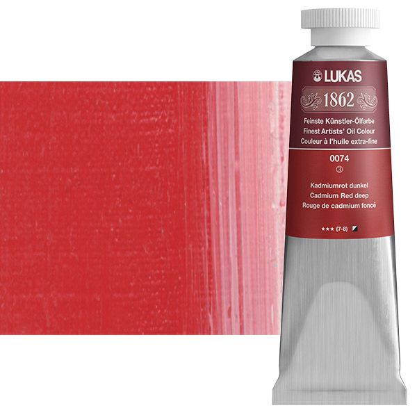 LUKAS 1862 Oil Color - Cadmium Red Deep, 37ml