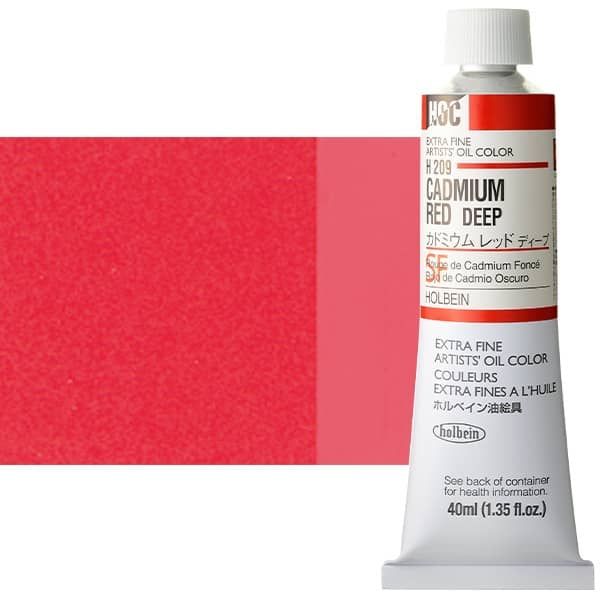 Holbein Extra-Fine Artists' Oil Color 40 ml Tube - Cadmium Red Deep