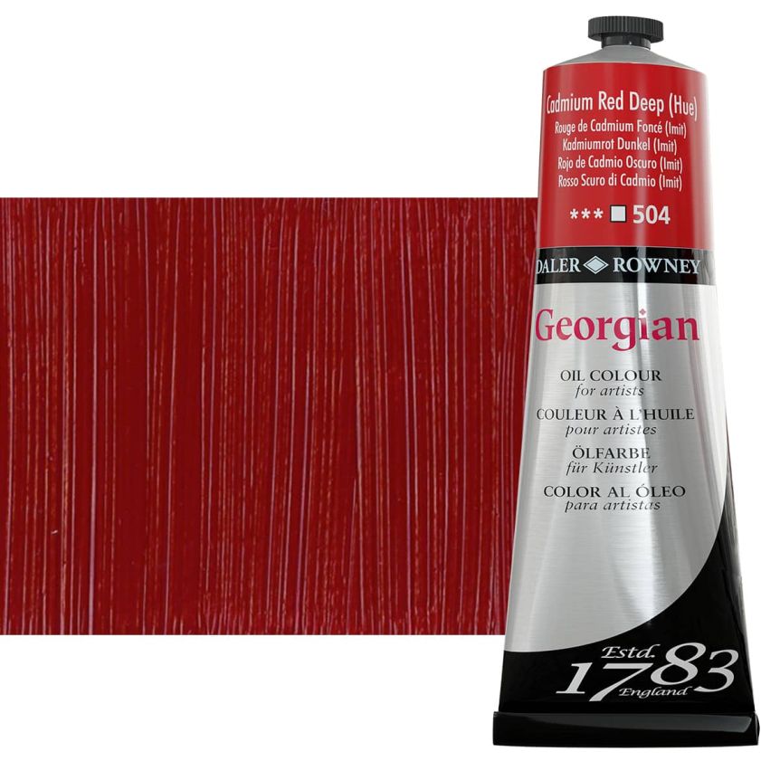 Daler-Rowney Georgian Oil Color 225ml Tube - Cadmium Red Deep Hue