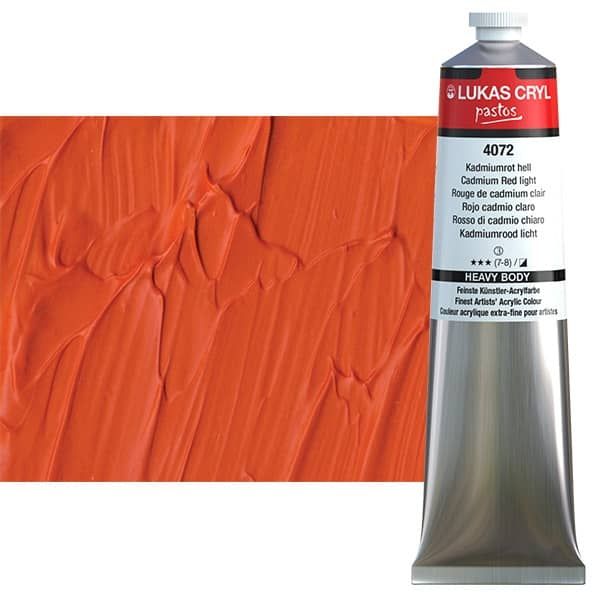 Cadmium Red Light 200ml LUKAS CRYL Pastos Acrylics