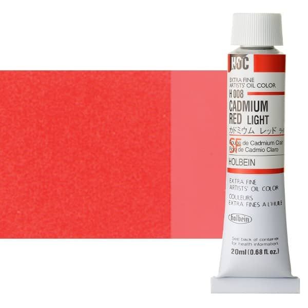Holbein Extra-Fine Artists' Oil Color 20 ml Tube - Cadmium Red Light