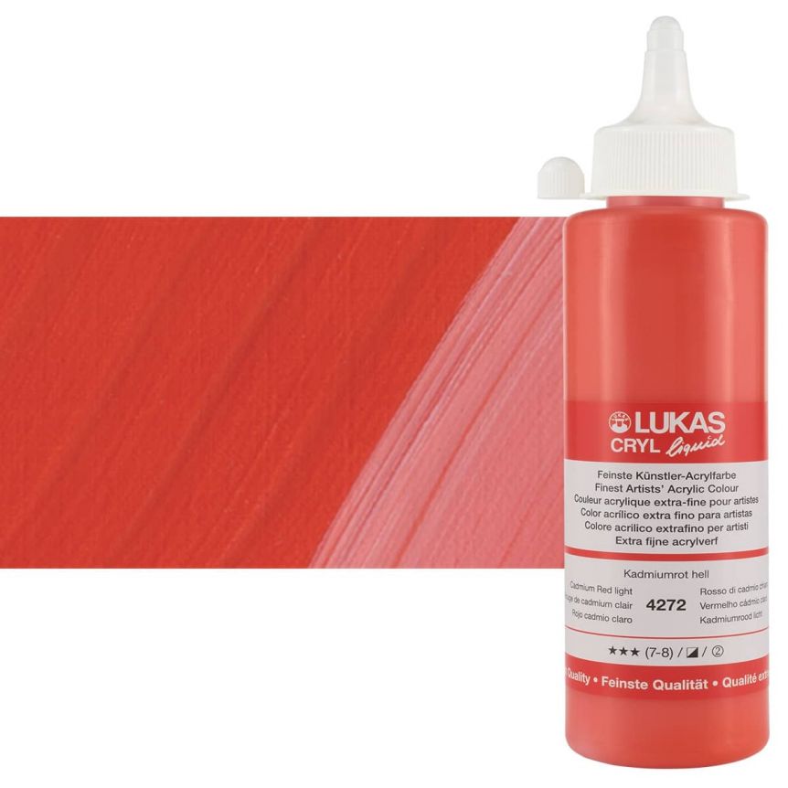 Cryl Liquid Acrylics Cadmium Red Light 250ml